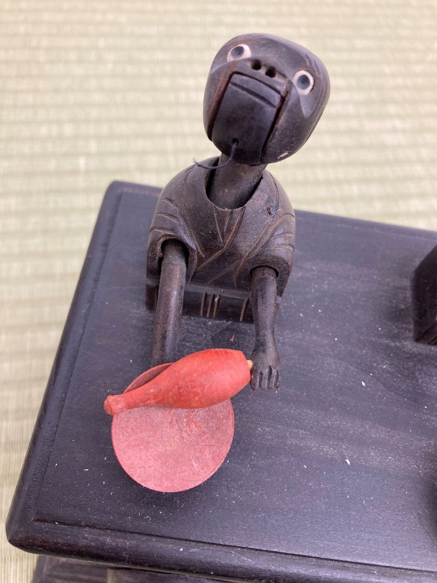 神戸人形 からくり人形夫婦 KOBEDOLL 置物 木製 郷土玩具 伝統工芸 骨董品 美術品 4776sfyS_画像6