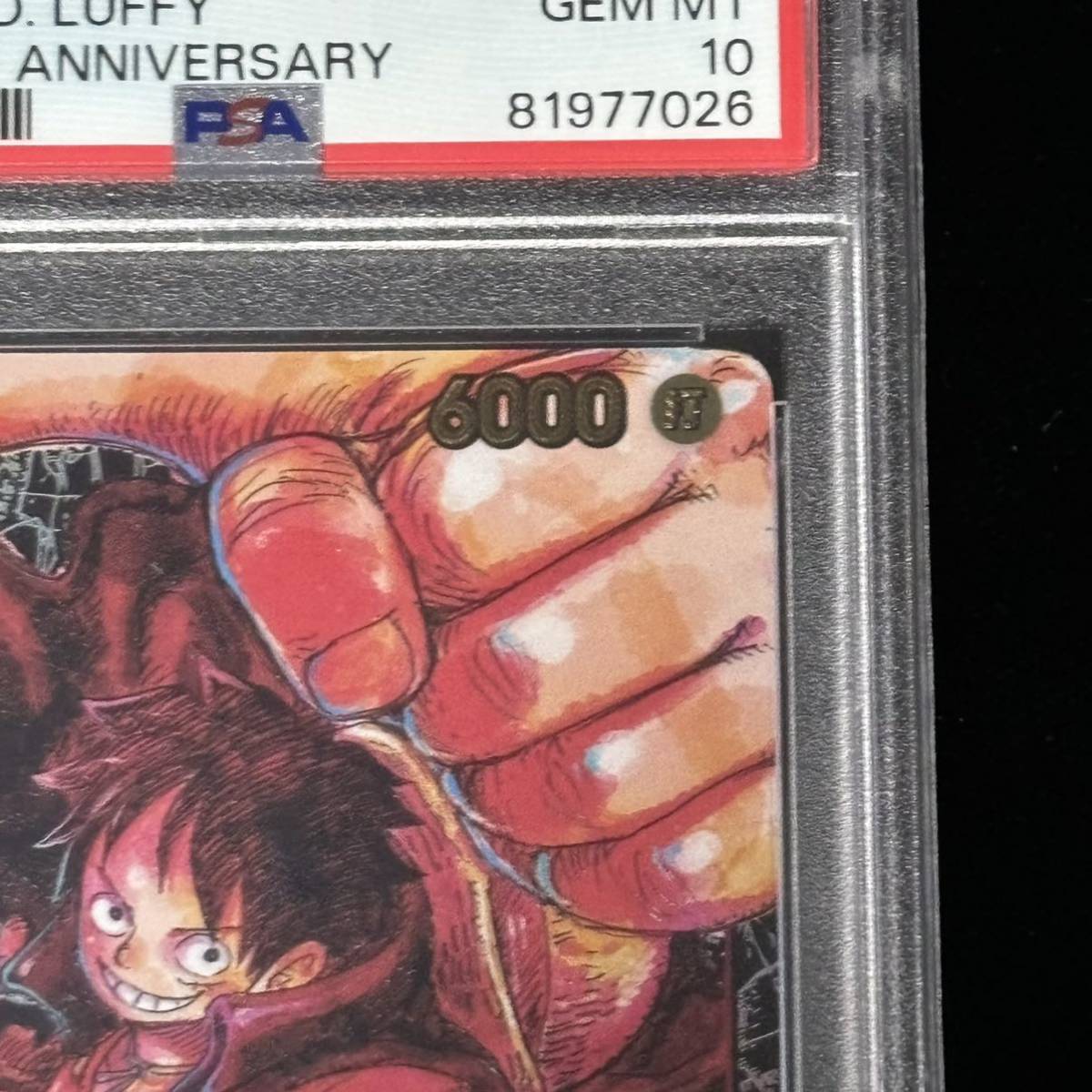 PSA 10 ONE PIECE ワンピース カードゲーム P-SR モンキー・D・ルフィ パラレル 鑑定品 012 MONKEY D. LUFFY 1ST ANNIVERSARY_画像3