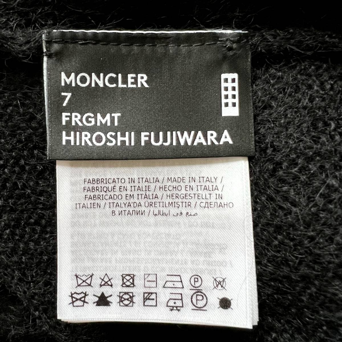 【新品未使用タグ付き】MONCLER モンクレール フラグメント FRGMT HIROSHI FUJIWARA モヘアセーター ニット XL ブラック G209U9C00003M1133_画像7