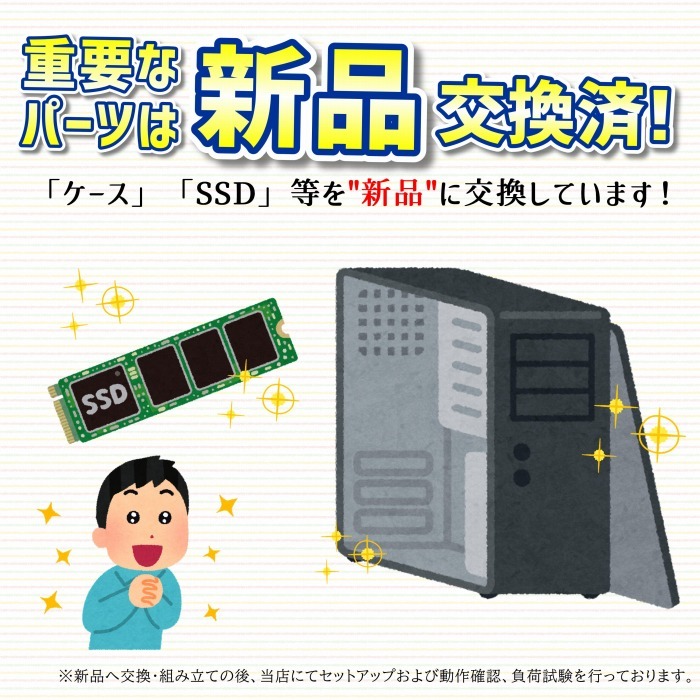 【自作中古ゲーミングPC】新品パーツ多数 / GeForce RTX 2080 SUPER / Core i7-9700 / 16GB / M.2 NVMe SSD 1TB + HDD 1TB / Windows11_画像2