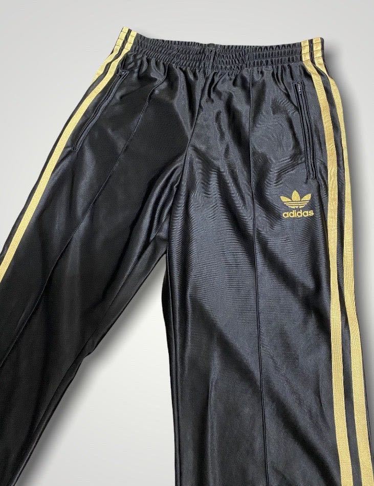 中古◆アディダス オリジナルススーパースタートラックジャケットパンツセットアップM黒金◆adidas ジャージ上下セット_画像8