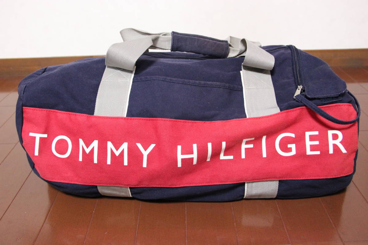 ★ TOMMY HILFIGER ボストンバッグ 大容量 紺 ★ トミーヒルフィガー _画像1