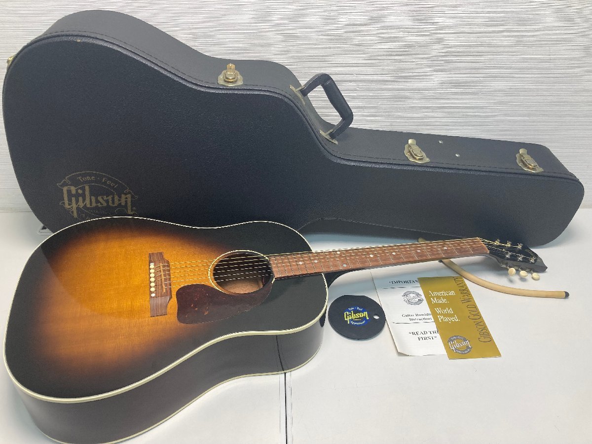 【★35-2118】■中古■ギブソン　Gibson E アコースティックギター　J-45 GUARANTEED　USA 1976年製（9095）_画像1