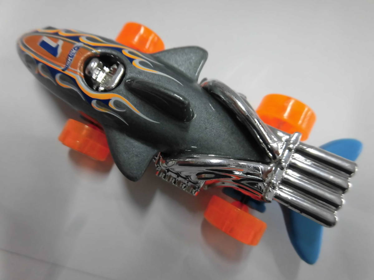 【メッキ部にハゲ有】 マテル ホットホイール Mattel HotWheels シャークルーザー グレー クリアオレンジタイヤ SHARKRUISER SHARK CRUISER_画像7