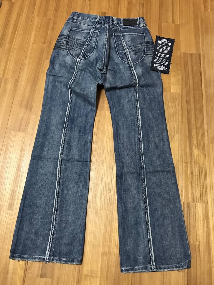  AFFLICTION アフリクション　(苦悩)　MADE IN　USA W30 新品　(髑髏）_画像4