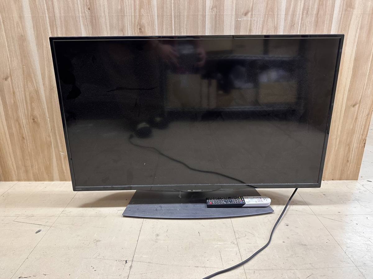 J303-T19-351 SHARP シャープ AQUOS アクオス 4K液晶テレビ 4T-C40BJ1 40V型ワイド 2019年製 専用リモコン付き 通電確認済_画像1