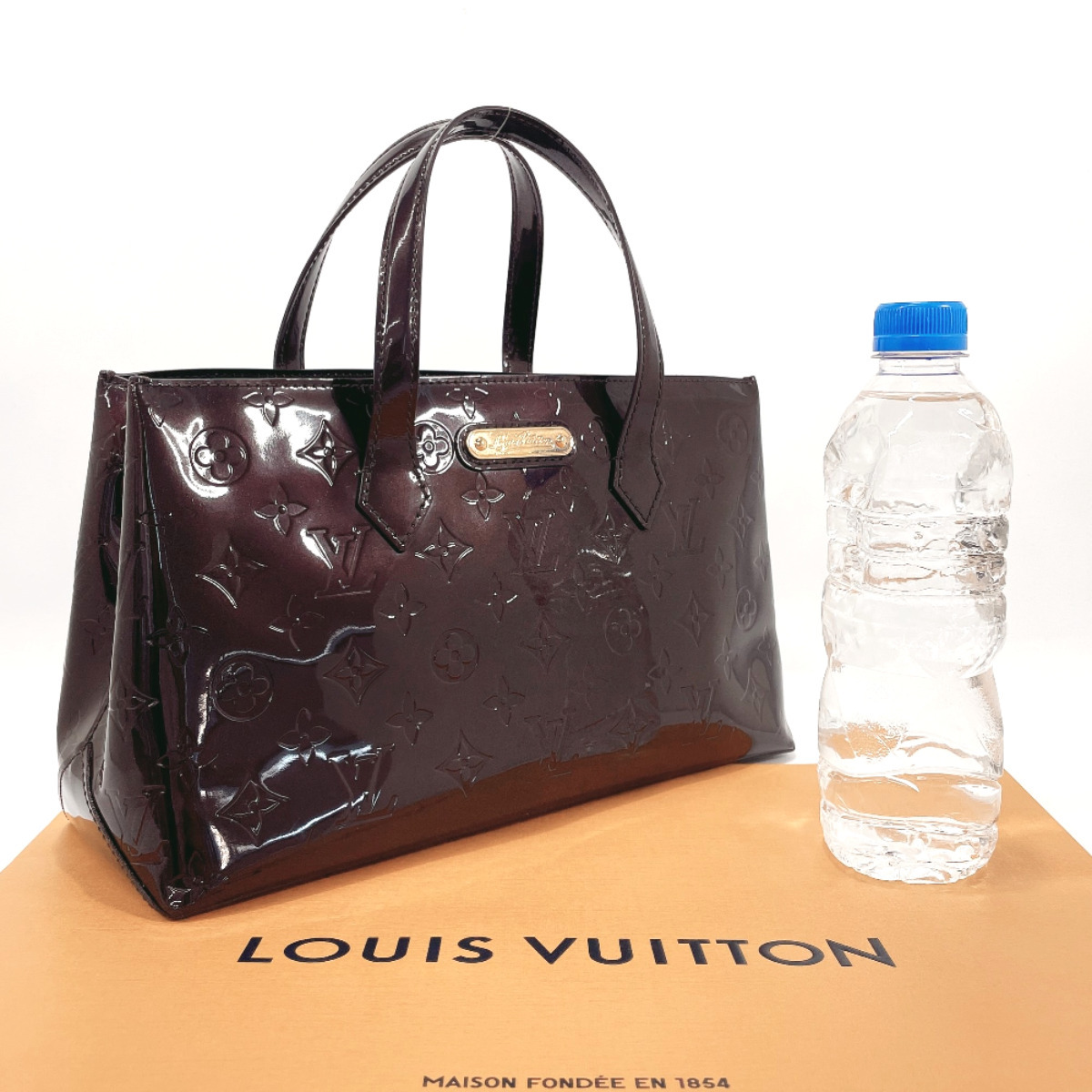 ルイヴィトン LOUIS VUITTON ハンドバッグ M93641 ウィルシャー PM モノグラムヴェルニ ボルドー アマラント_画像2