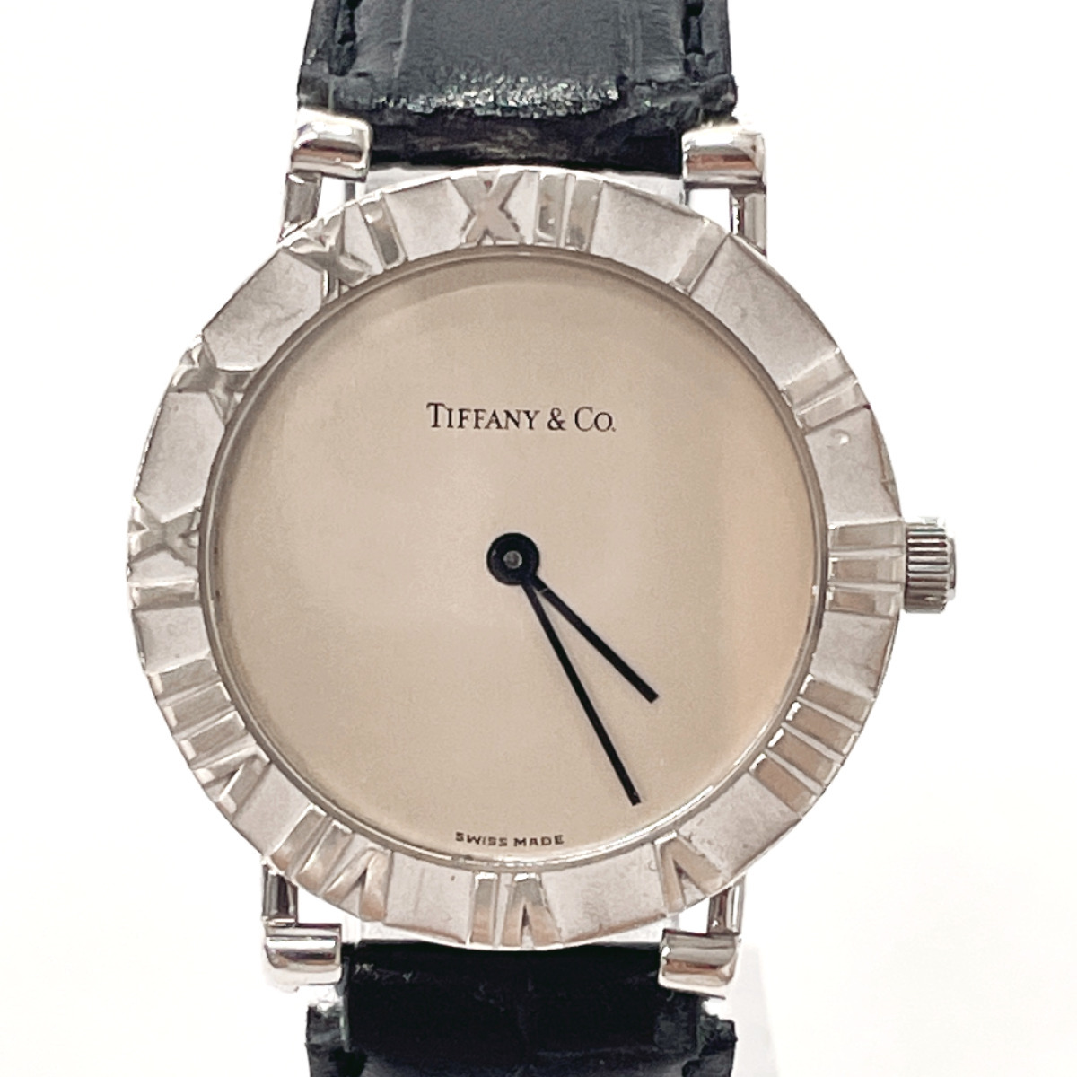 ティファニー TIFFANY&Co. 腕時計 M0640 アトラス シルバー925/レザー シルバー クオーツ