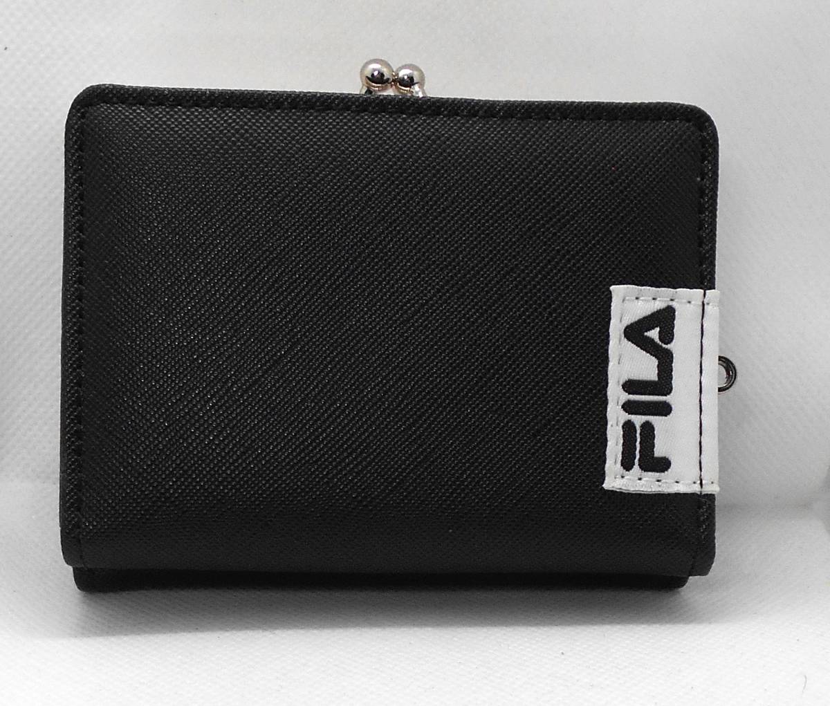 【新品】FILA　レディース　三つ折り財布　コンパクト　ブラック　ホワイト　がま口_画像3