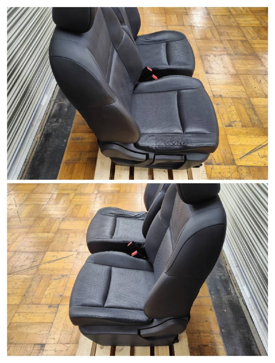  Nissan NT32 X-trail водительское сиденье пассажирское сиденье передний сиденье обогрев сидений нет чёрный кожа отделка No:G 2302626 2F9-1.
