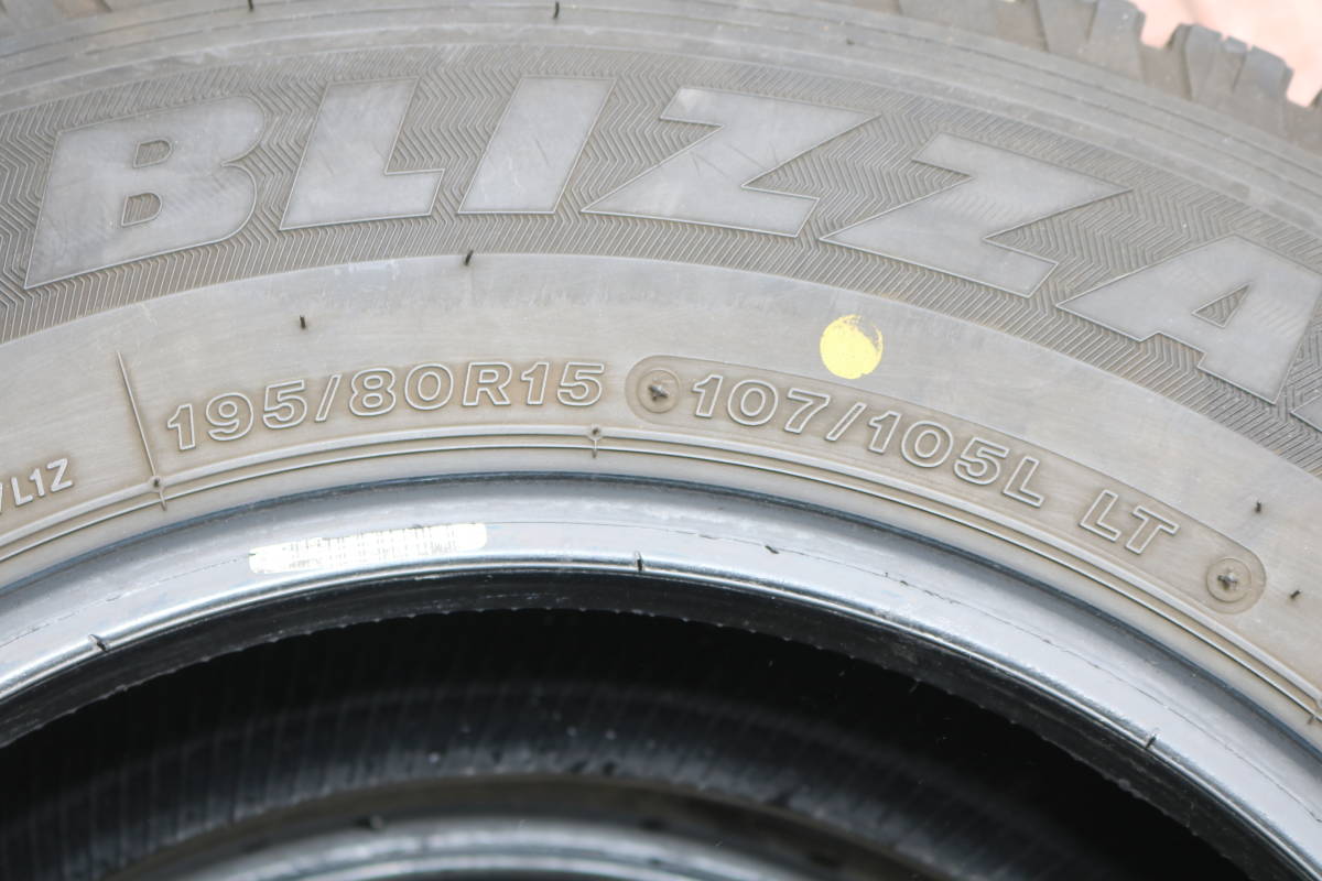 2021年製 冬 スタッドレス BRIDGESTONE BLIZZAK VL1 195/80R15 107/105LLT 4本 ハイエース キャラバン NV350 ボンゴ_画像2