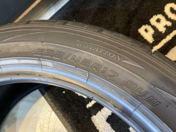 ◆1,000円～完全売切!! 4本SET!!【19年製】ダンロップ ディレッツァ DZ102 225/45R17 バリ溝!! オーリス/IS/インプレッサ/W176/W246/F20他_画像8