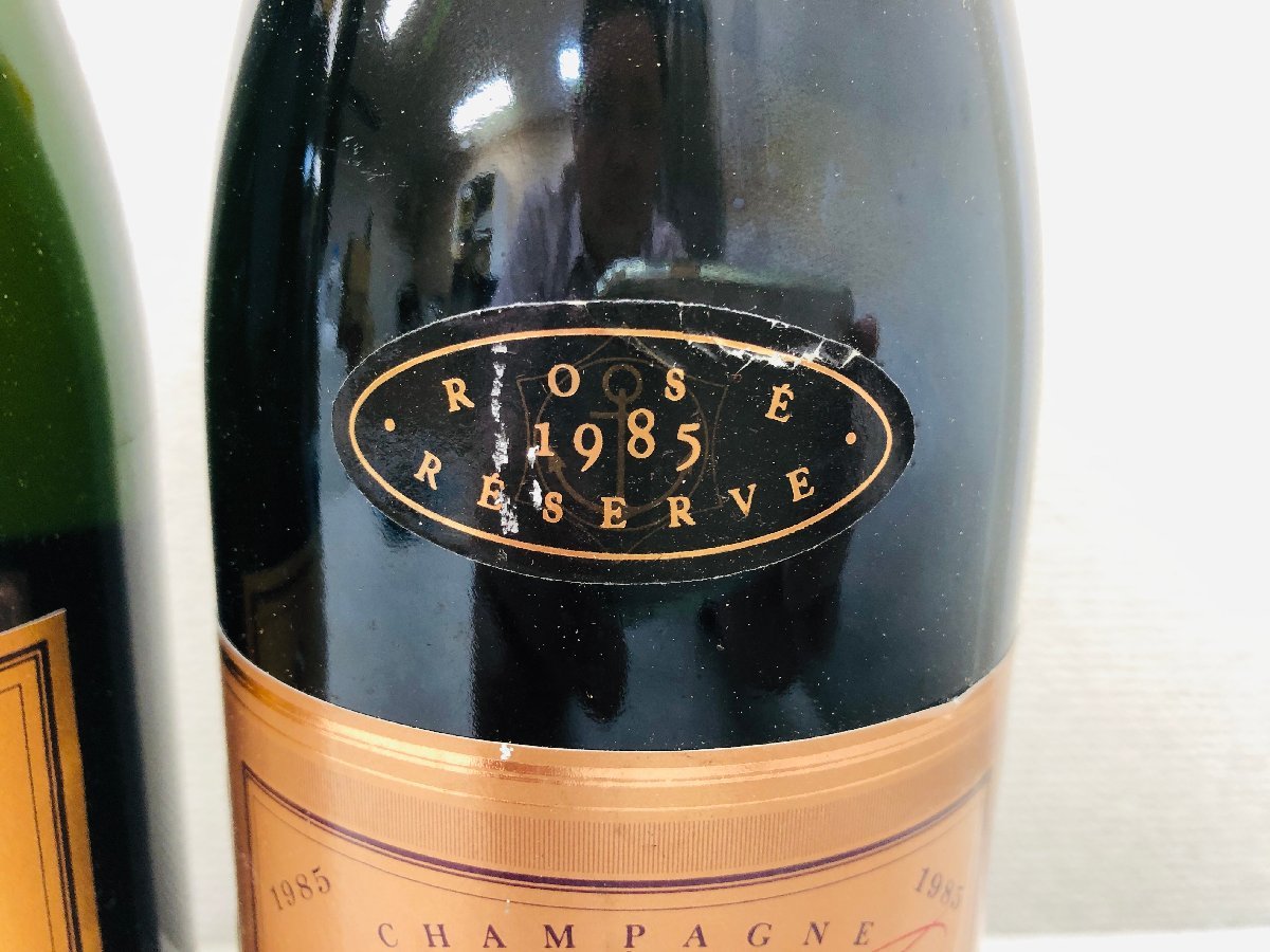 Veuve Clicquot Ponsardin ヴーヴクリコ ポンサルダム VINTAGE 1988/ROSE 1985 750ml 12% 2本 まとめて シャンパン 果実酒 未開栓 古酒_画像8