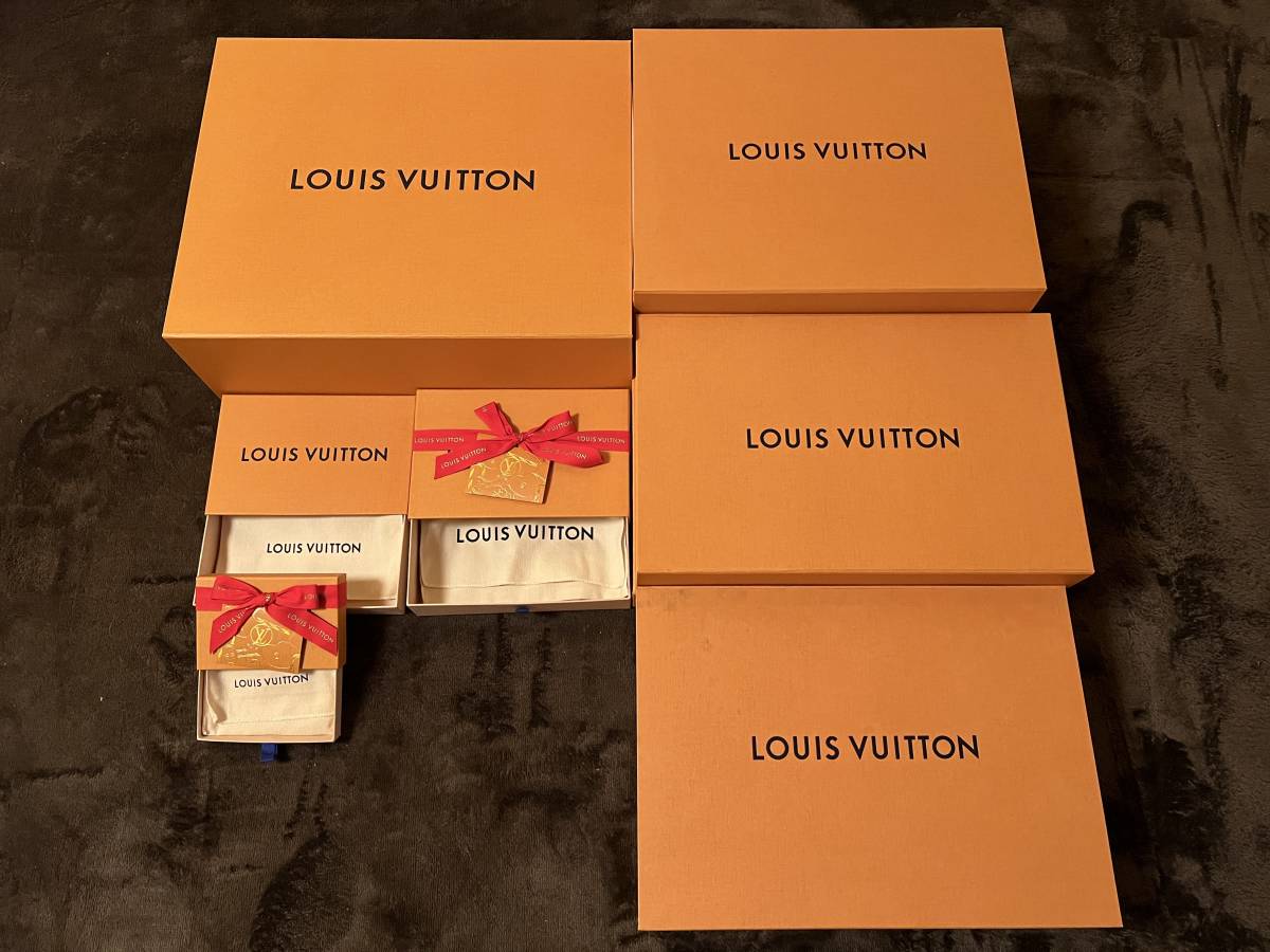 コレクター必見 LOIUS VUITTON ルイ・ヴィトン 正規品 空箱 収納ケース 保存袋 ショッパー オレンジボックス 現状販売_画像2