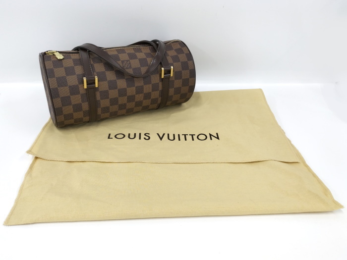 【中古】LOUIS VUITTON パピヨン26 PM ハンドバッグ ダミエ エベヌ N51304_画像9