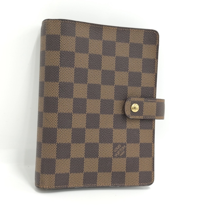 【中古】LOUIS VUITTON アジェンダMM 手帳カバー ダミエ エベヌ R20701_画像1