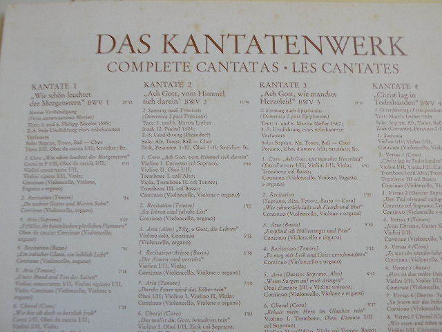 独TELDEC バッハ　カンタータ全集第1巻　BWV 1~4 DAS KANTATENWERK VOL.1 アーノンクール　楽譜含め資料沢山_画像4