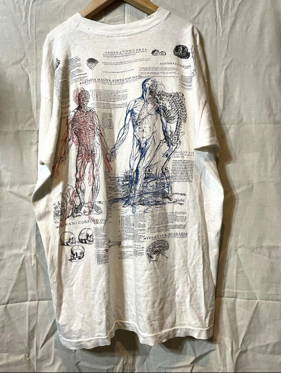 80s 人体解剖図　ヴィンテージ　アート　Tシャツ　古着_画像10