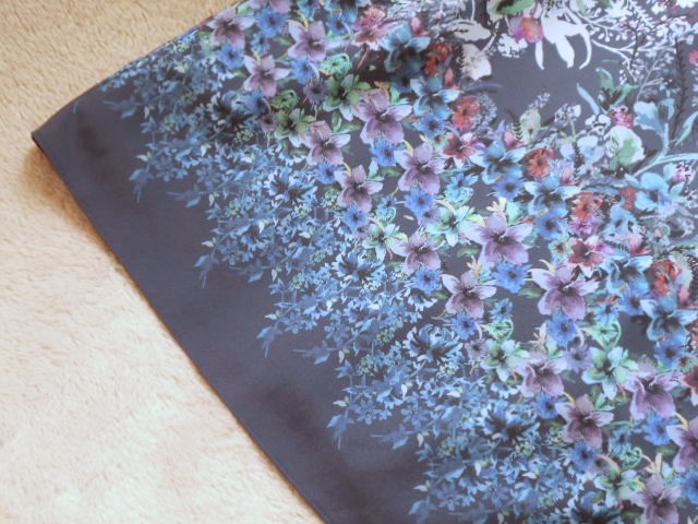 Sunauna/ SunaUna / world / panel pattern flower print One-piece /38// purple 