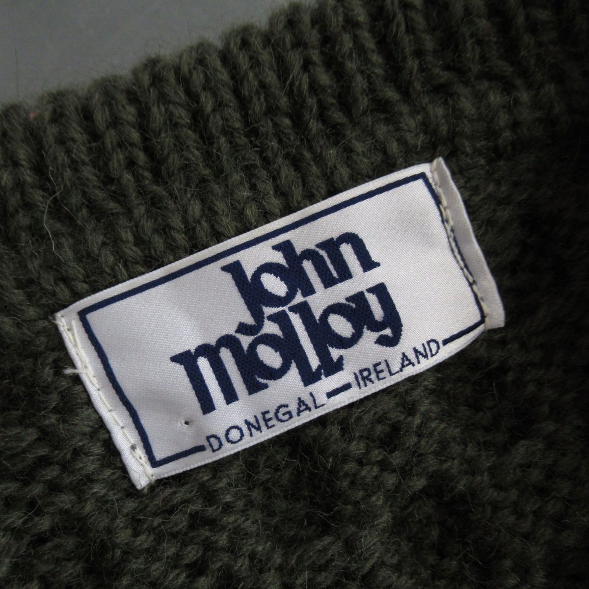 John Molloy アラン ニット ウール 襟付き カーディガン John Molloy アラン ニット ウール 襟付き カーディガン