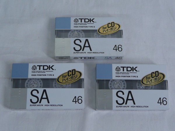 未使用 記録媒体 TDK SA46 ハイポジ カセットテープ Blu-rayディスク CD-R MD VHS maxell SONY ソニー AXIA まとめ売り YJ18_画像2