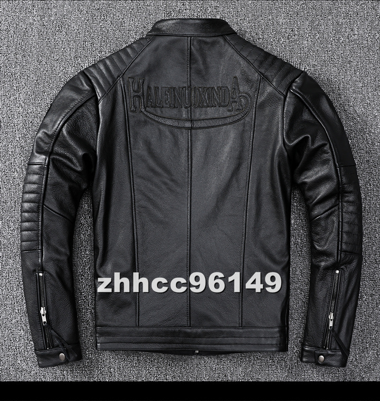 # beautiful goods # men's leather jacket stand-up collar leather jacket highest grade cow leather Rider's bike wear motorcycle blouson original leather seats ~6XL