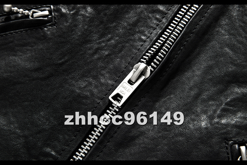 ■高級品■メンズ 革ジャン スタンドカラー レザージャケット 最上級 羊革 ライダース バイクウエア オートバイ ブルゾン 本革 S~5XL_画像7