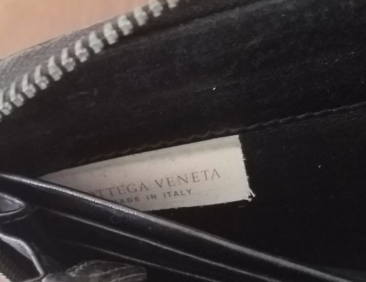 【１円スタート】BOTTEGA VENETA ボッテガヴェネタ 長財布　小銭入れ　イントレチャート ブラック　ラウンドファスナー_画像8