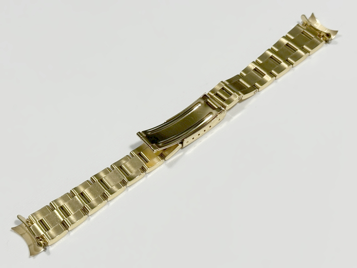  rug width :17mm metal breath wristwatch belt Gold bracele center polish [ Rolex ROLEX correspondence ] stainless steel band 