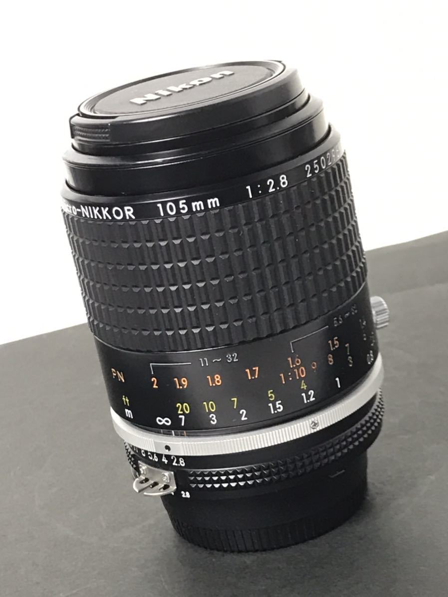 Nikon Micro-NIKKOR 105mm 1:2.8 250296 ニコン ニッコール 単焦点レンズ 動作未確認 ジャンク ①_画像1