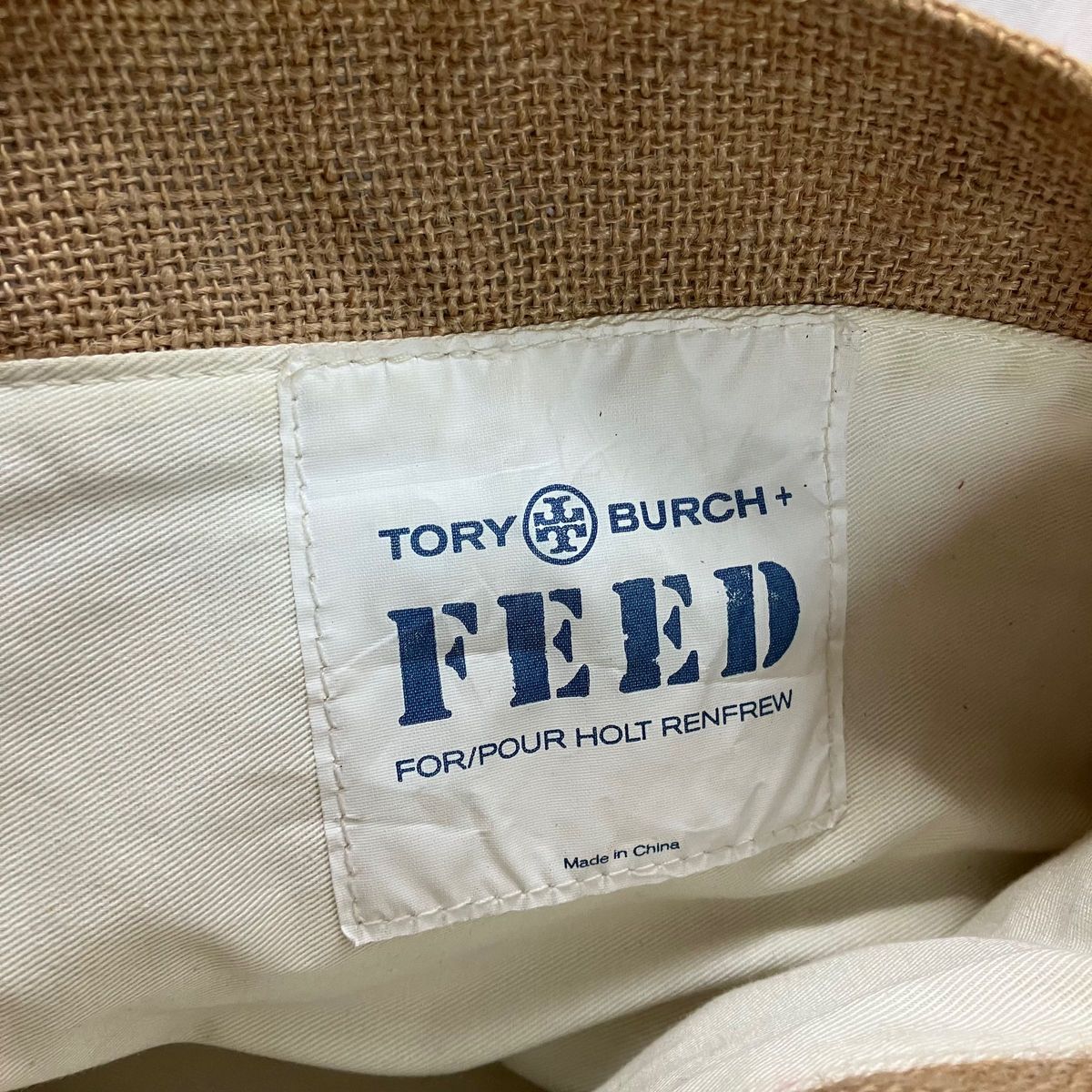 TORY BURCH FEED 麻  コラボバッグ　トリーバーチ　ショルダー　 ショルダーバッグ トートバッグ バッグ ショルダー