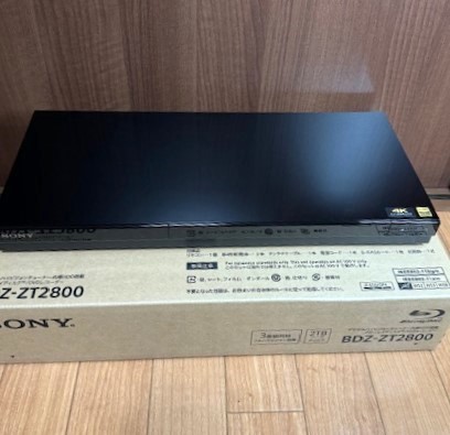 ソニー 2TB 3チューナー ブルーレイレコーダー BDZ-ZT2800 長時間録画/3番組録画対応(2021年モデル)中古美品_画像2