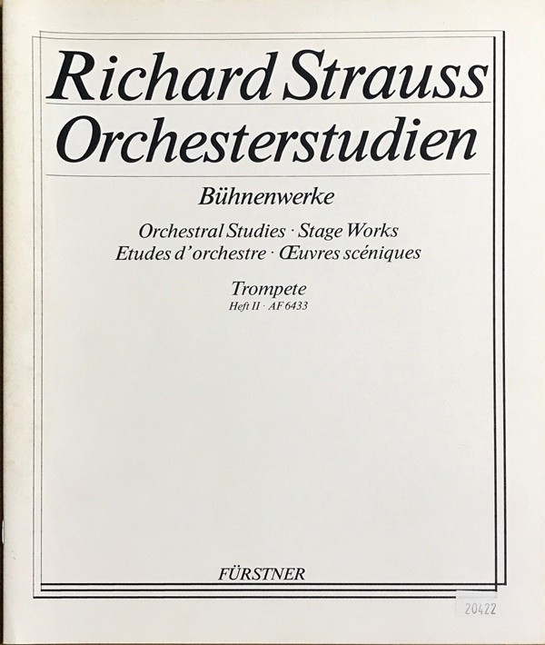 リヒャルト・シュトラウス オーケストラの勉強 Vol.1,2 (トランペット・ソロ) 輸入楽譜 R.Strauss Orchestral Studies Stage Works Trumpet_画像3