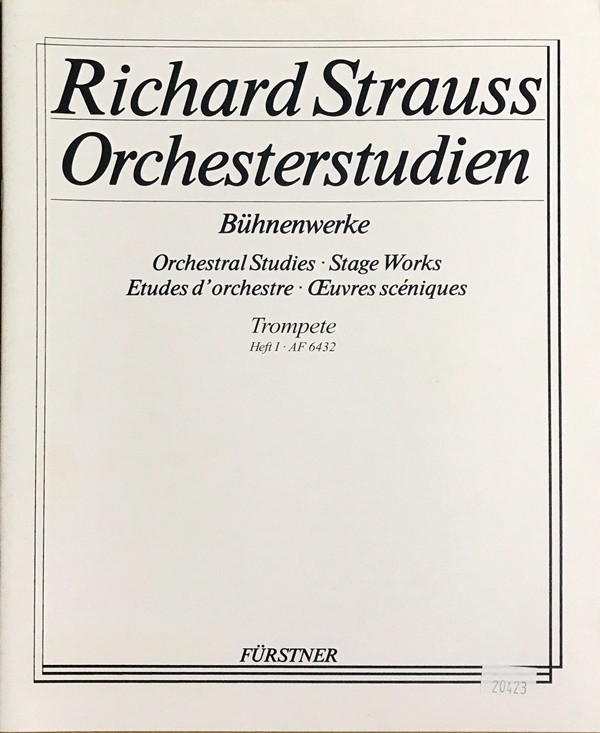 リヒャルト・シュトラウス オーケストラの勉強 Vol.1,2 (トランペット・ソロ) 輸入楽譜 R.Strauss Orchestral Studies Stage Works Trumpet_画像2