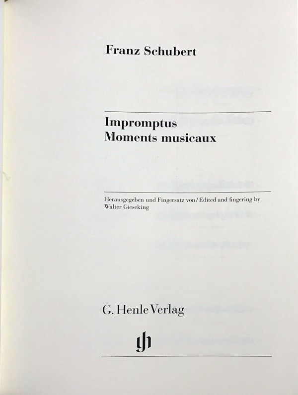シューベルト 即興曲・楽興の時 (ピアノ・ソロ) 輸入楽譜 Schubert Impromptus Moments musicaux 洋書の画像2