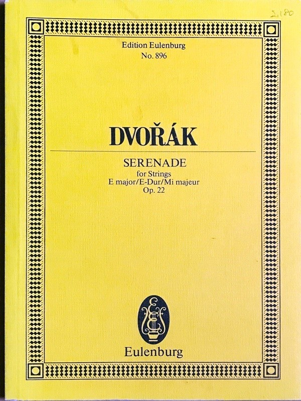 dovoru The -k string comfort se Leonard ( start ti* score ) import musical score Dvorak Serenade op. 22 E major for Strings foreign book 