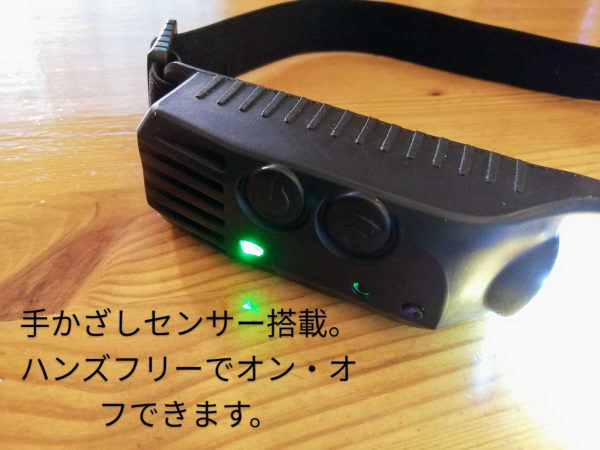 【2列でより明るい！LED充電式】薄型軽量ヘッドランプ type-C充電 動作時間2.5h-8h 350ルーメン ヘッドランプ ワークライト【送料無料】_画像4