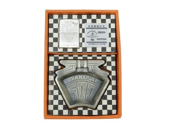 【未使用】ジッポ INDY500 日本開催記念 特別限定品 1000個 ライター ZIPPO INDIANAPOLIS 灰皿付き [B164U220]_画像1