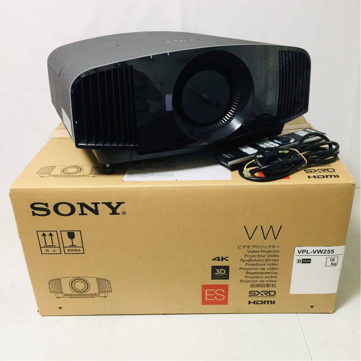 動作確認済 SONY VPL-VW255 ランプ使用時間 91時間 4Kプロジェクター ネイティブ4 Kパネル 4K SXRD i1015_画像2