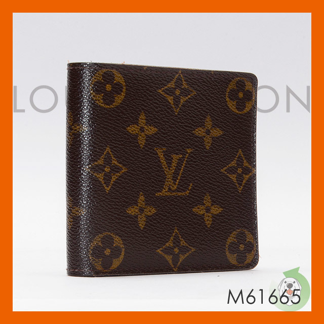 LV ルイヴィトン　M61665 モノグラム ポルトビエ・カルトクレディモネ 二つ折り財布 キャンバス ブラウン LOUIS VUITTON_画像1