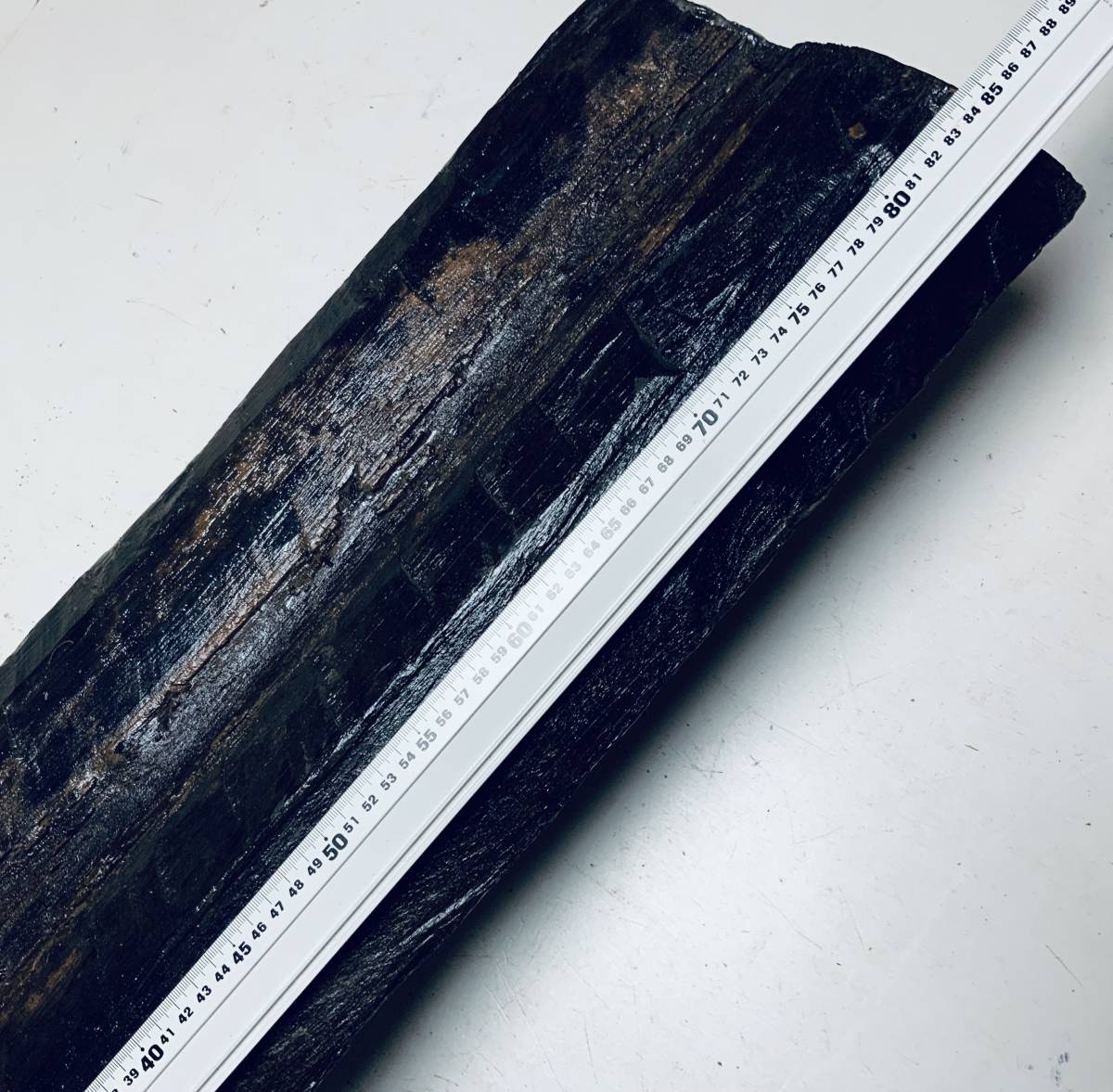 ◆◆◆ 青黒檀 絶滅危惧種 28kg 原木丸太材 Black Diamond wood 一点物855mm ◆ 幻の希少材 最高峰黒檀 Ebony 楽器 ステッキ 唐木細工 箸 _画像6