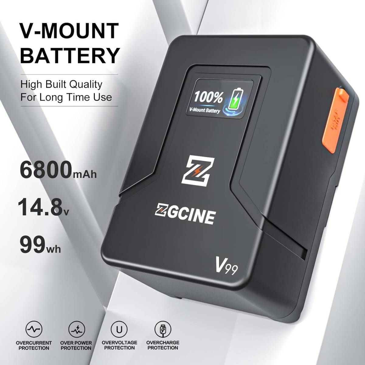 Vマウントバッテリー　ZG-V99　99Wh 14.8V 6800mAh_画像4