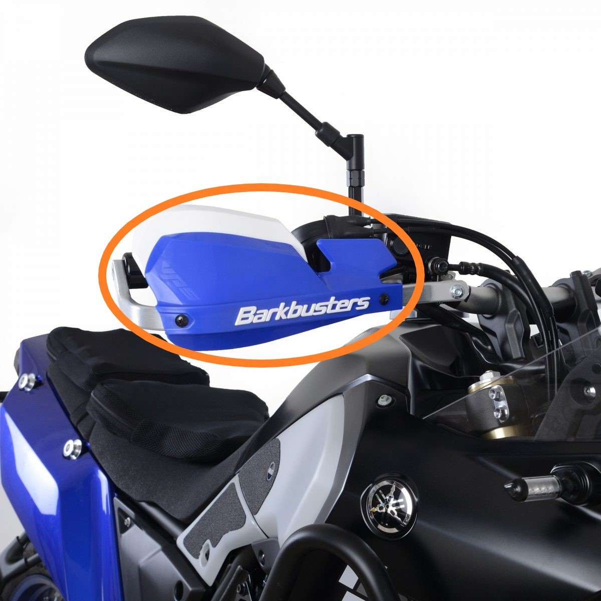 バークバスターズ ハンドガード YAMAHA XTZ700 TENERE テネレ (BHG-078-01) 熱間鍛造強化アルミバックボーン＋Pガード 卓越ツーリング性能_VPS blue 装着写真 (blueカラー新入荷!!）