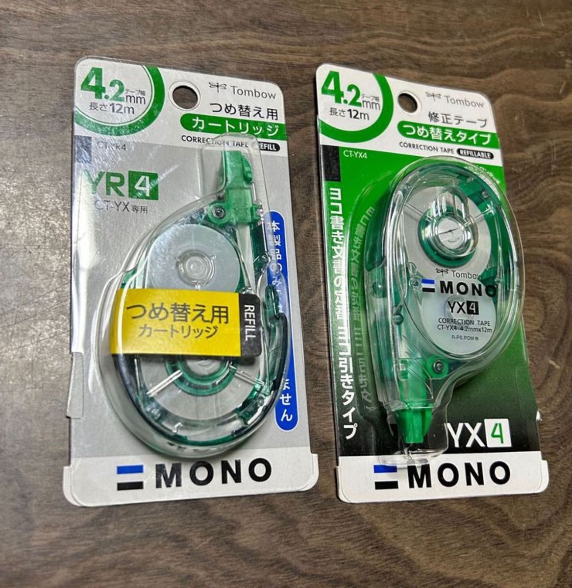トンボ鉛筆■MONO　修正テープつめ替えタイプとつめ替え用カートリッジ 4.2mmのセット 新品