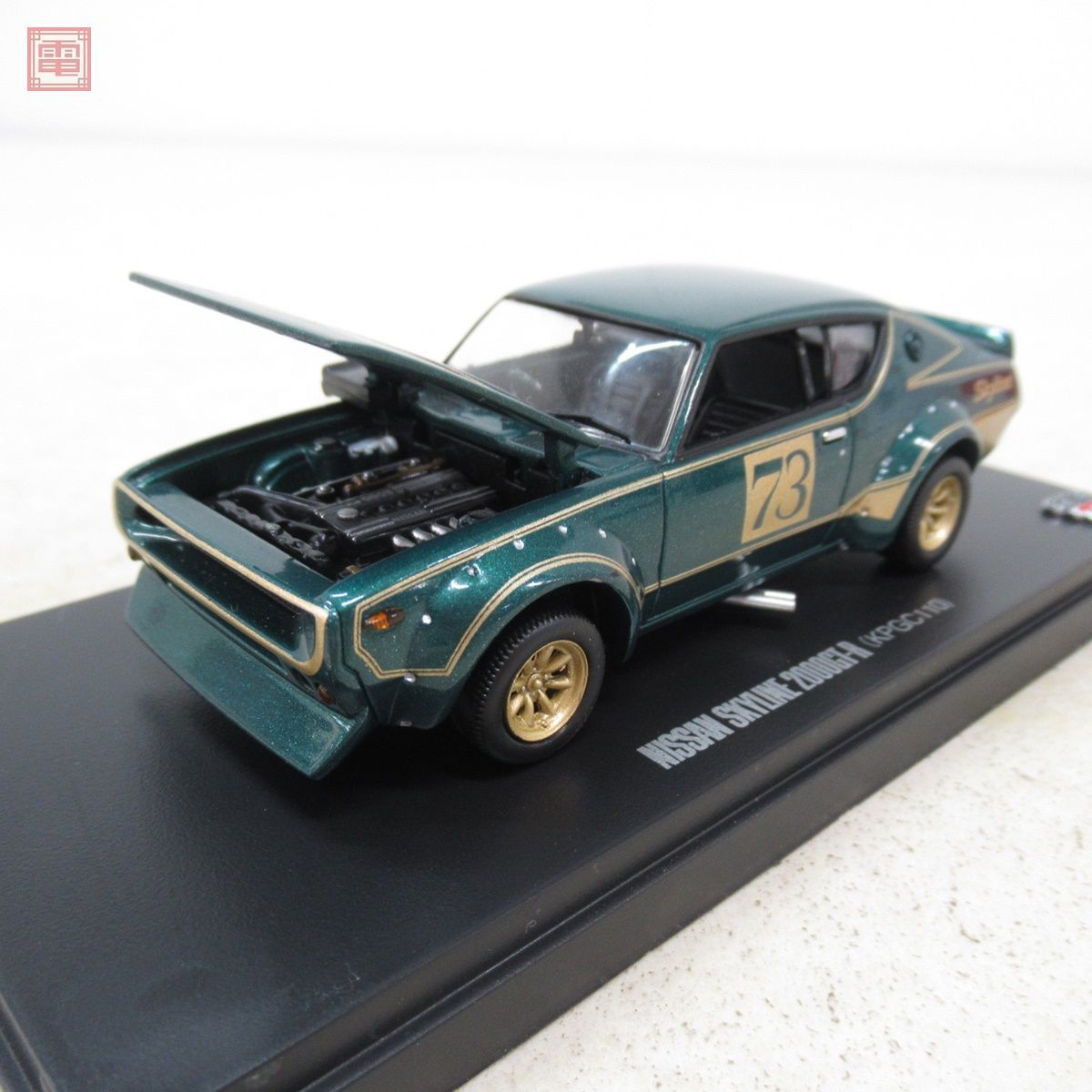 京商 1/43 ニッサン スカイライン 2000GT-R レーシング (KPGC110) #73 No.03112R ケンメリ KYOSHO NISSAN SKYLINE【10_画像3