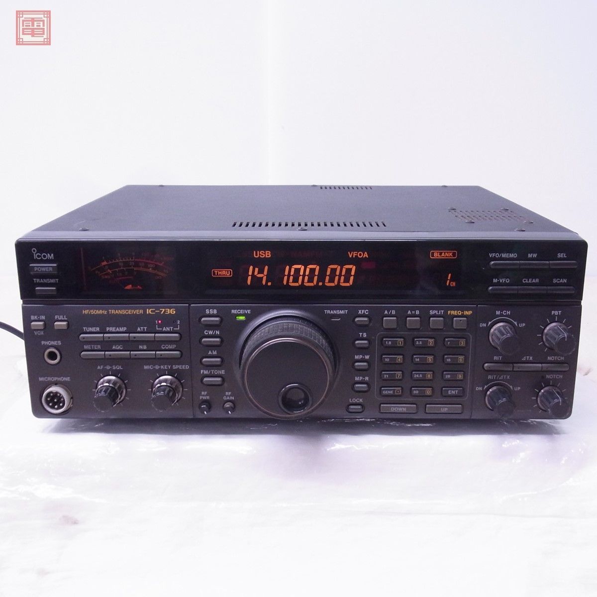 アイコム ICOM IC-736M HF/50MHz 100W改造品 オプションフィルター・取説付【40_画像2