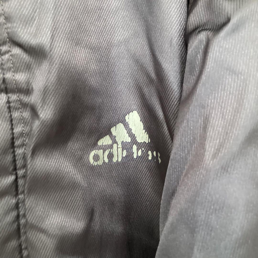 90s Adidas down bench coat jacket middle . purple men's 