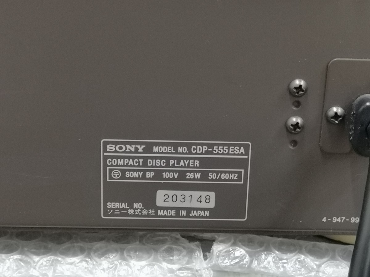 SONY CDP-555ESA RMD891 CD player remote control instructions attaching used 772