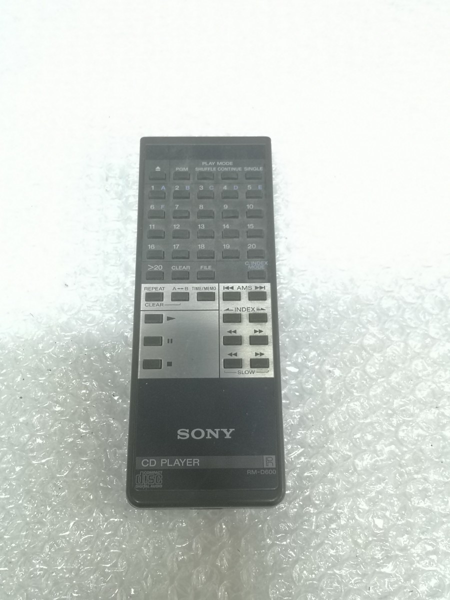 SONY RM-D600 CDプレーヤー用 リモコン 中古_画像1