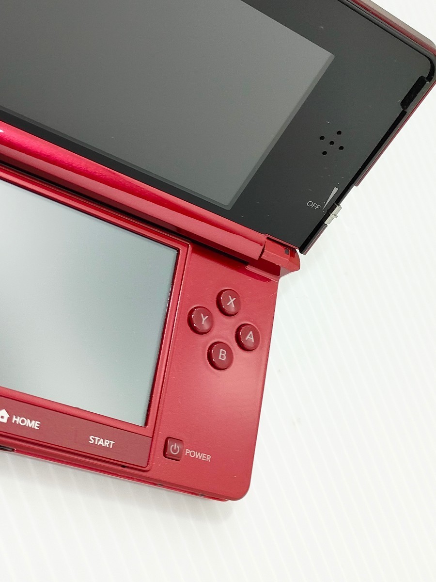 【１円スタート】 ニンテンドー3DS フレアレッド 動作品 状態良好 本体 アダプター 付属 Nintendo 3DS ニンテンドー DS 任天堂 _画像8